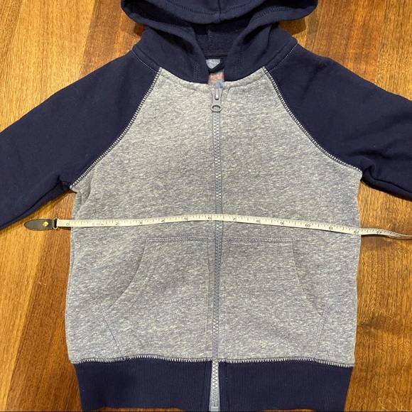 Zip Hoodie Blue and Gray Boys 2T - Picture 3 of 6